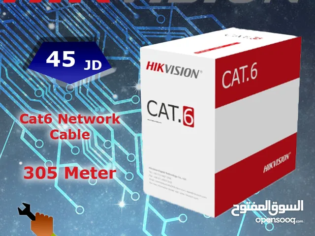 كيبل شبكة نوع Hikvision Cat6 Network Cable DS-1LN6U-WCCA بطول 305 متر