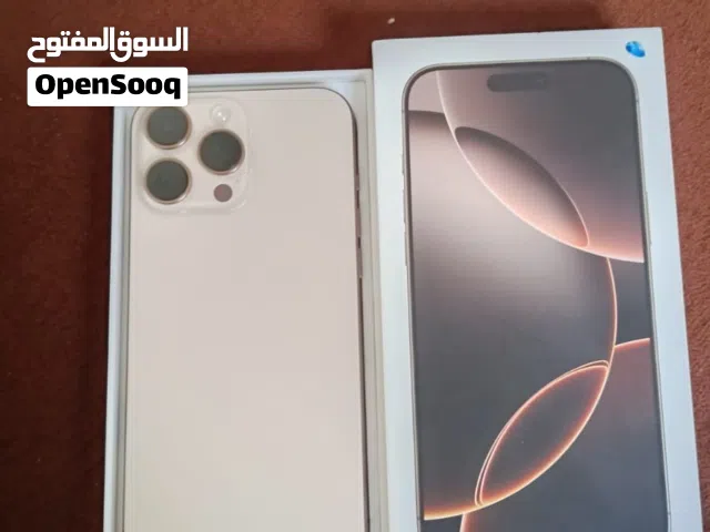 ايفون 16 برو ماكس 512 لؤلوي حاله ممتازه جدا استخدام 4 شهور فقط ضمان ابل لحد 16/1/2027