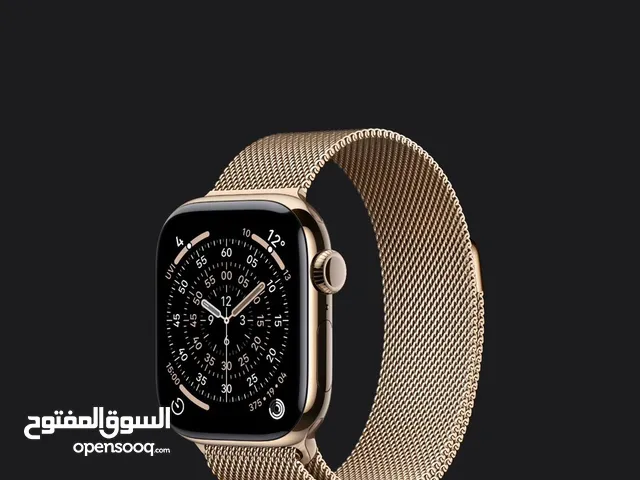 Apple Watch Series 9 GPS + Cellular, 42mm, Gold Titanium Case with Gold Milanese Loop