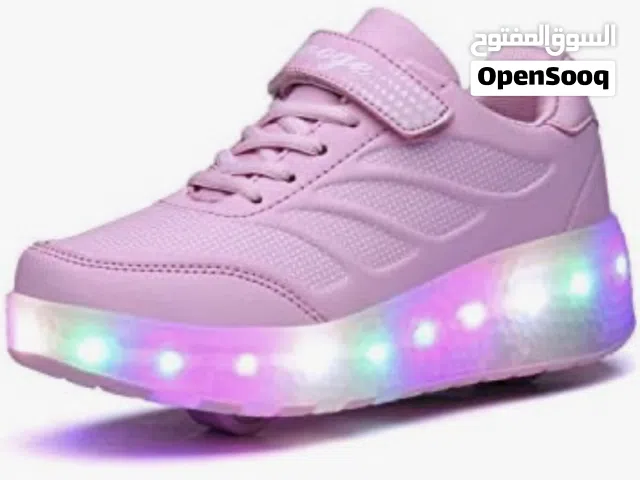Roller Skates Shoes LED Light Up Wheel Shoes for Kids