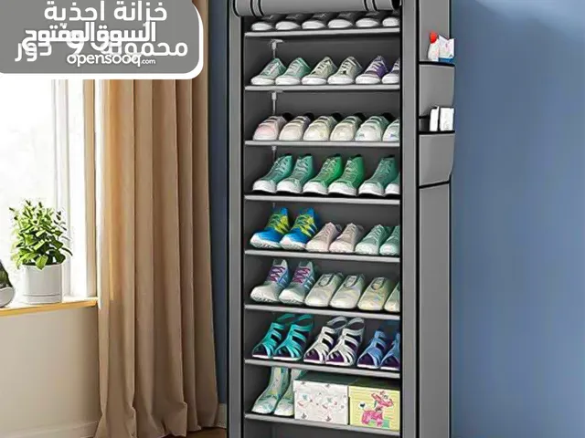 خزانة أحذية 9 أرفف متينة وسهلة التركيب تصميم أنيق وعملي