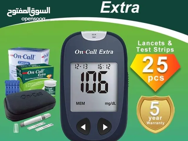 جهاز فحص السكر في الدم On Call Extra  جهاز فحص السكري blood glucose meter