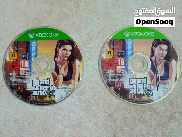 للبيع اقراص اكس بوكس ون عدد 2 نضاف كلش وشغالات gta5