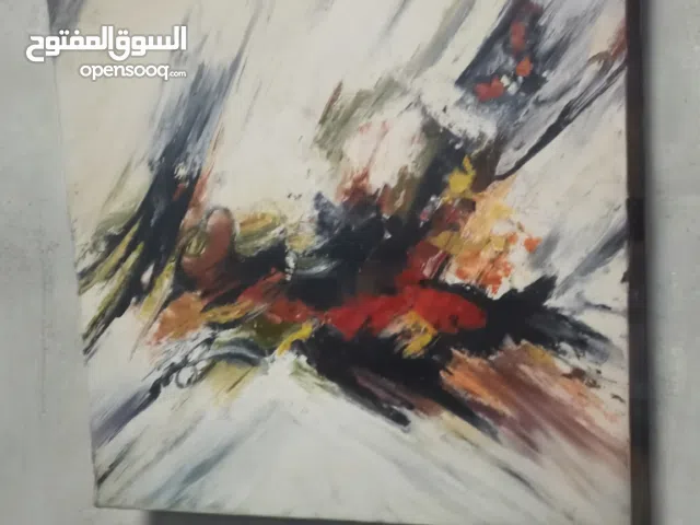 لوحه فنية زيتية بارزة رسم بالسكينة مقاس 70سم