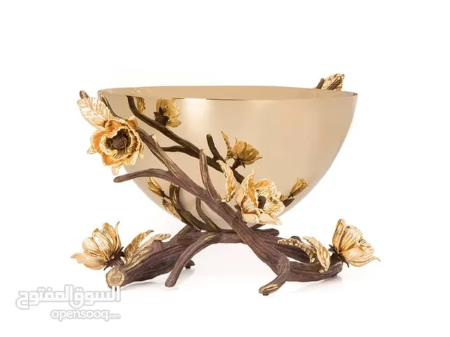 serving dish made of steel and brass