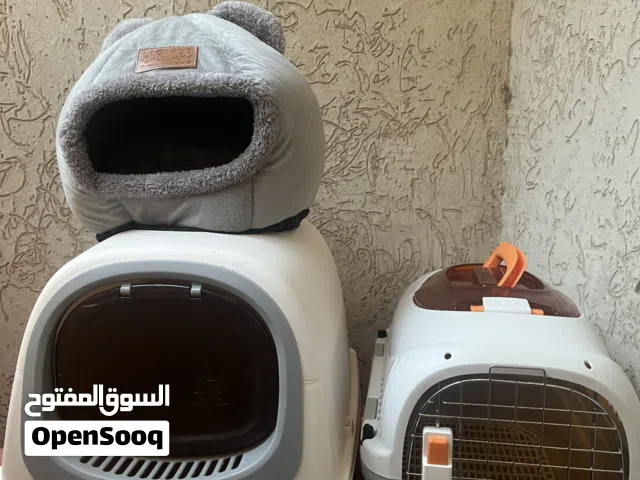 قفص ولتر بوكس+ منزل للقطط