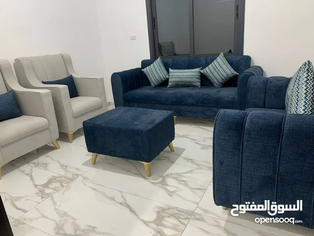 طقم كنب مودرن 7 مقاعد خشب لاتيه وقراط قماش مخمل نخب اول سفنج ضغط عالي سكني