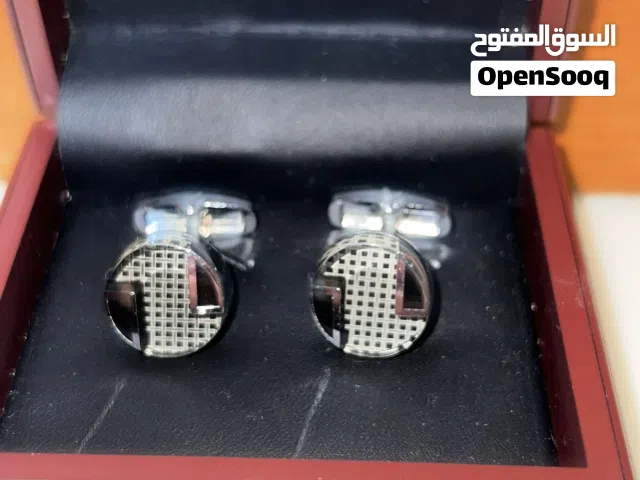 Classic Black & Silver Grid Cufflinks