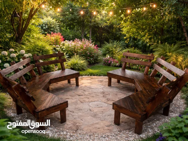 كراسي وجلسات خشب