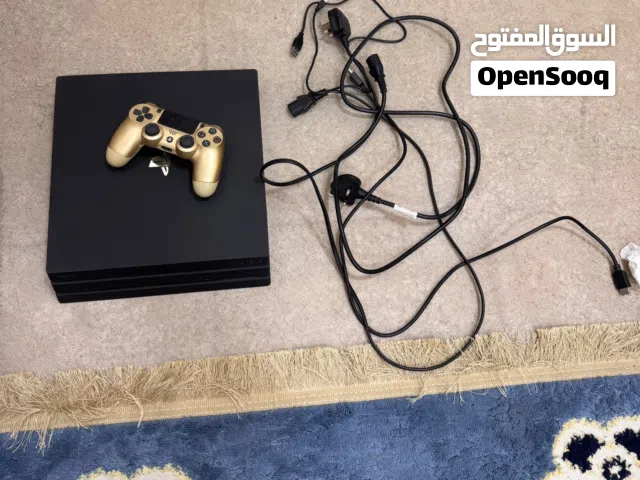 PlayStation 4 Slim with Gold DualShock 4 Controller and Cables - Good Condition with moniter