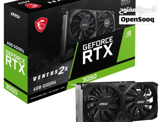 كرت شاشة Gaming جديد  NVIDIA  RTX 3050 6GB  ضمان وأسعار مميزة