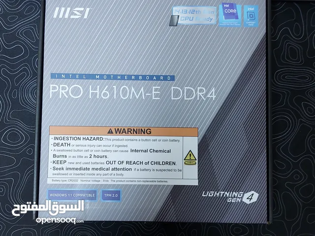 (NEW) MSI PRO H610M-E DDR4 MOTHERBOARD