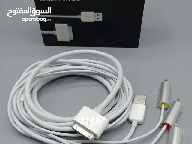 كابل Apple Composite AV أصلي لموديلات iPhone وiPad وiPod القديمة – نادر جدًا