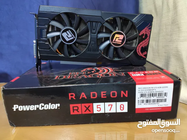 كرت شاشة AMD Powercolor RX570 مستعمل للبيع Used GPU for sale