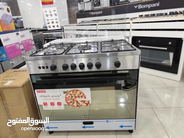 عرض نااار على فرن فريش روك 90 سم ستيل فل سيفتي كامل مع مروحه وجميع الانواع