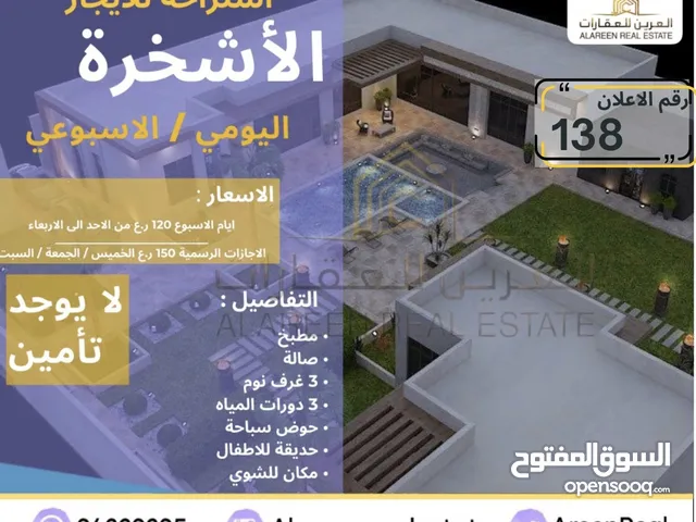 3 Bedrooms Chalet for Rent in Al Sharqiya Ja'alan Bani Bu Ali