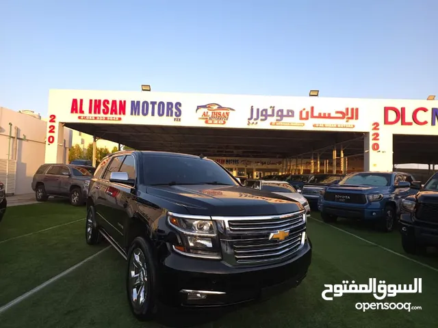 شفروليت تاهو LTZ اللون اسود فول مواصفات موديل 2015 بدون حوادث مقاعد ملكيه جلد