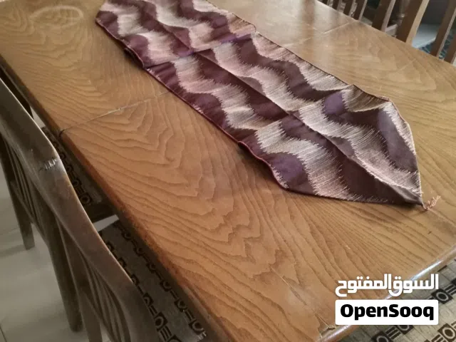 طقم سفره طاوله كبيره +6 كراسي + بفيه 3درفه انتيك خشب بلوط