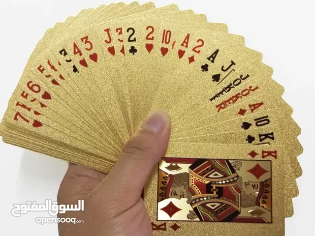 اوراق لعب مطليه بماء ذهب عيار 24