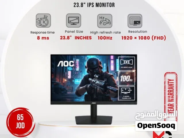 شاشة اي او سي Monitor AOC 23.8inch 100Hz بافضل الاسعار