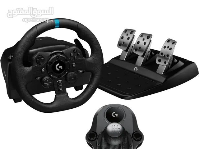 Logitech G923 Racing Wheel and Pedals and Logitech Driving Force Shifter سكان لوجيتك مع الدواسات قير