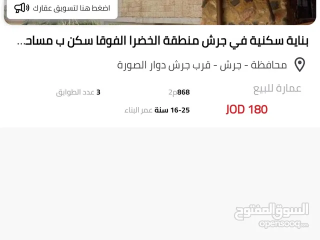 Building for Sale in Jerash Other