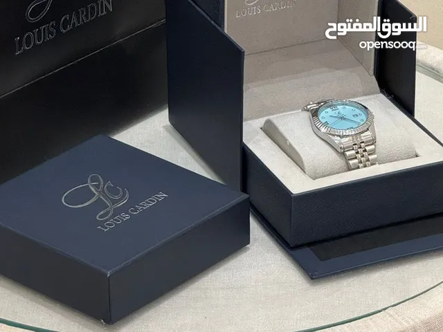 ساعة لويس قاردن اللون تفني  جديدة و اصلية كاملة المرفقات  Louis Garden watch, blue New and original