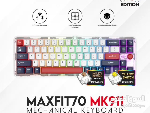 Fantech Maxfit70 MK911 Vibe Edition LONDON TOUR Mechanical Gaming Keyboard كيبورد احترافي ميكانيكي
