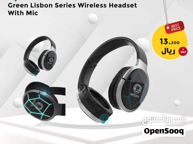 Green Lion Lisbon Series Wireless On-Ear Headphones with Mic Green Lisbon Series Wireless On-Ear He