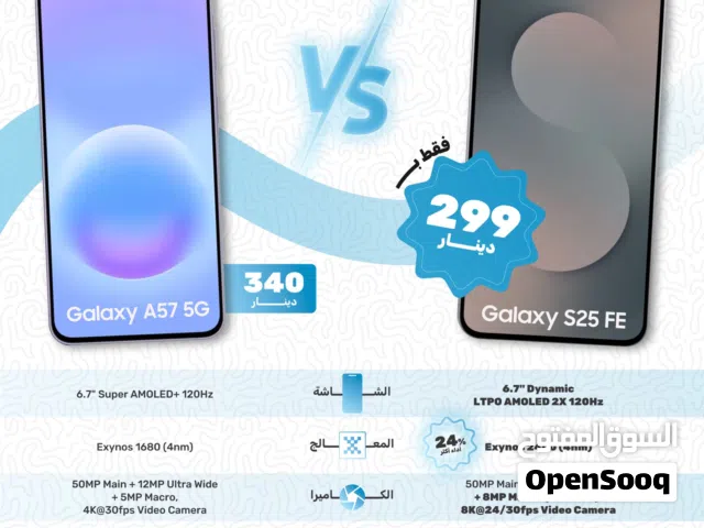 Samsung Galaxy S25 FE 8GB RAM 128GB جديد بسعر نار