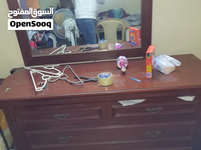 drawers with a mirror.