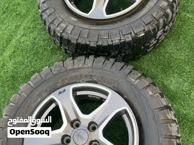 For sale: 2 original Jeep Rubicon JL 17-inch wheels with tires.