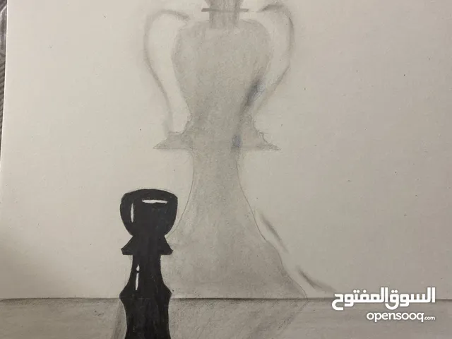 مجموعة 3 رسمات يدويه بالفحم