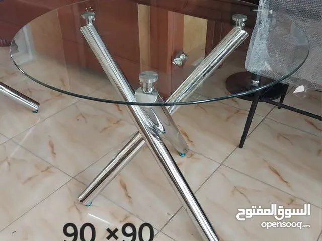 طاولة سوكريت 90*90 رجلين كروم