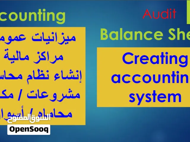 تأسيس نظم محاسبية / ميزانيات ومراكز مالية / إدارة الحسابات والمخزون