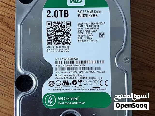 WD GREEN 2TB 3.5” HDD HARD DRIVE STORAGE FULLY WORKING QUANTITY AVAILABLE