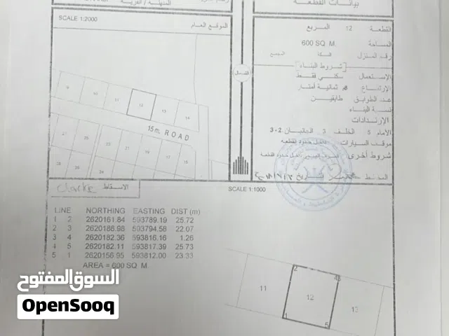 للبيع ارض سكنية في بركاء مزرع الحرادي
