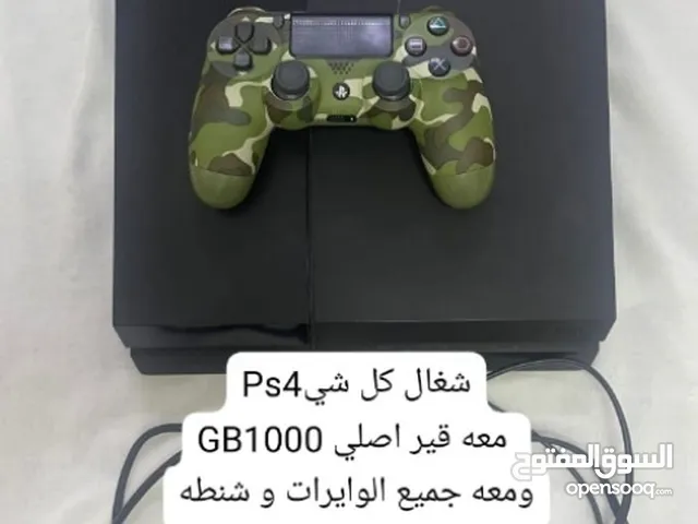 Ps4شغال كل شي GB1000 معه قير اصلي ومعه جميع الوايرات و شنطه السعر 35 وقابل للتواصل