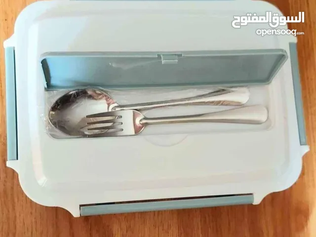 لانش بوكس/تبروير نوعية تقيلة مغلق الاحكام مع صحن ستانلس ستيل وملعقة وشوكة