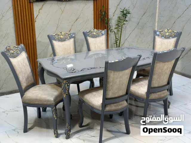 ميز طعام خشب زان 8 كرسي 955 الف 6 كرسي 710 الف 4 كرسي 555 الف #توصيل #لجميع #المحافظات