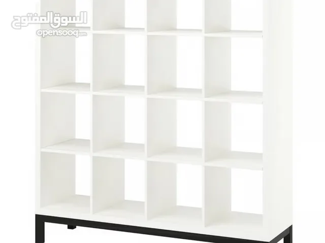 وحدة ادراج لون ابيض ايكيا مع قاعدة سودا