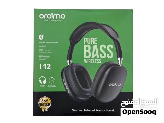 صوت قوي وPure Bass يخليك تعيش الأجواء!  سماعة Oraimo I12 اللاسلكية بصوت واضح وراحة بالاستخدام