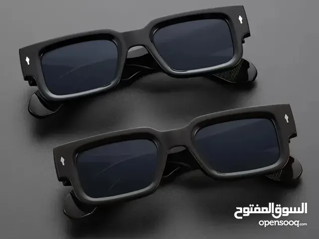 Retro square frame black glasses for men and women