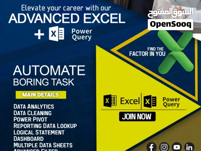 Advanced Excel @ 800 only at the United Institute.
