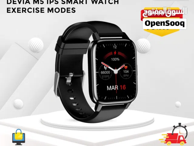 DEVIA SERIES M5 IPS SCREEN IP68 SMART WATCH 10 EXERCISE MODES - BLACK