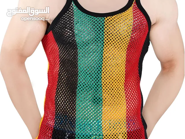 Men 100%cotton string vest multicolor All sizes