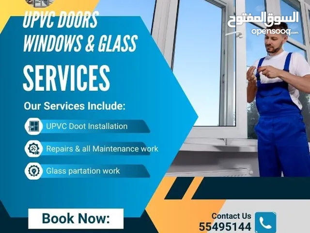 Upvc Aluminum door and window,glass partation,All maintenance work,kitchen kebinet,painting,parking