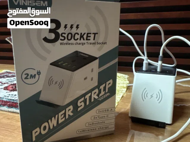 محول Power Strip ب شاحن لاسلكي (جديد )