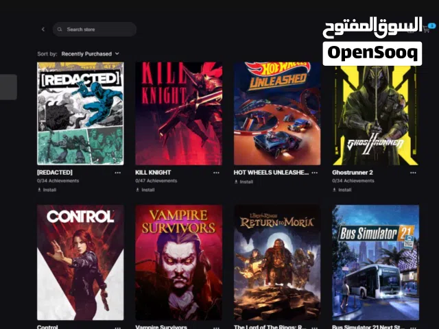 حساب Epic Games العب pc كمبيوتر يحتوي 200 لعبة مدفوعة العاب قوية للحاسوب