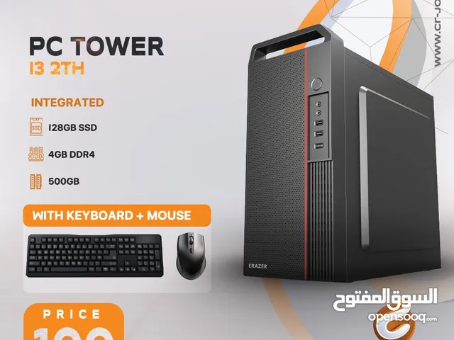 كمبيوتر إيريزر بزنس اي ثري جيل ثاني 4جيجا رام مع كيبورد وماوس PC ERAZER TOWER I3 2TH